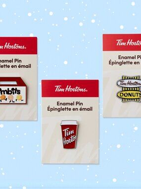 Tim Hortons Set of 3 Collectible Enamel Retro Pins